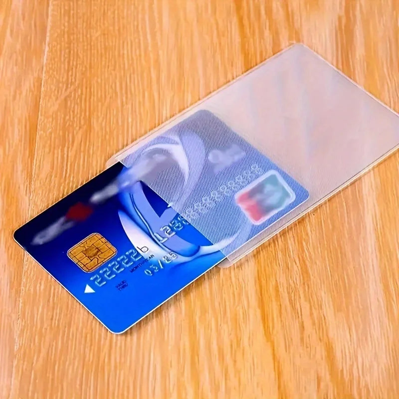 12PCS PVC Waterproof Transparent Card Holder Plastic Card id Holders Case To Protect Credit Cards Card Protector Cardholder Bags