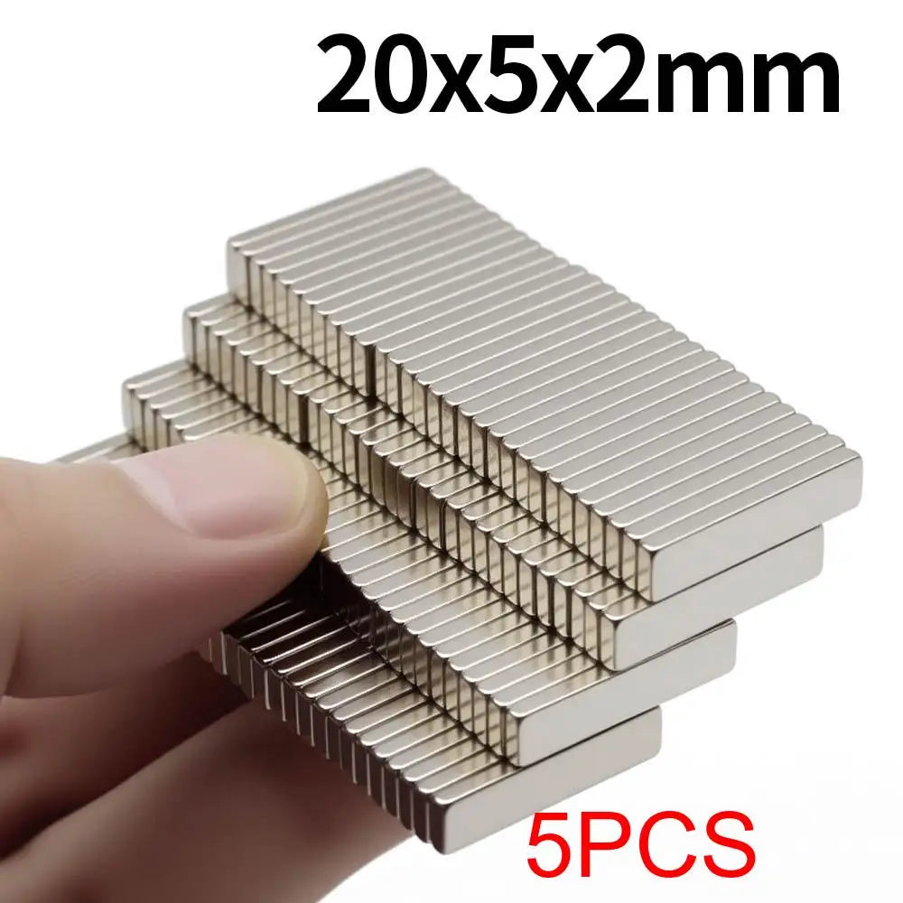 20x5x2mm Super Strong Neodymium Magnet N35 NdfeB Permanent Magnetic imanes Block Powerful Magnets Refrigerator Magnet