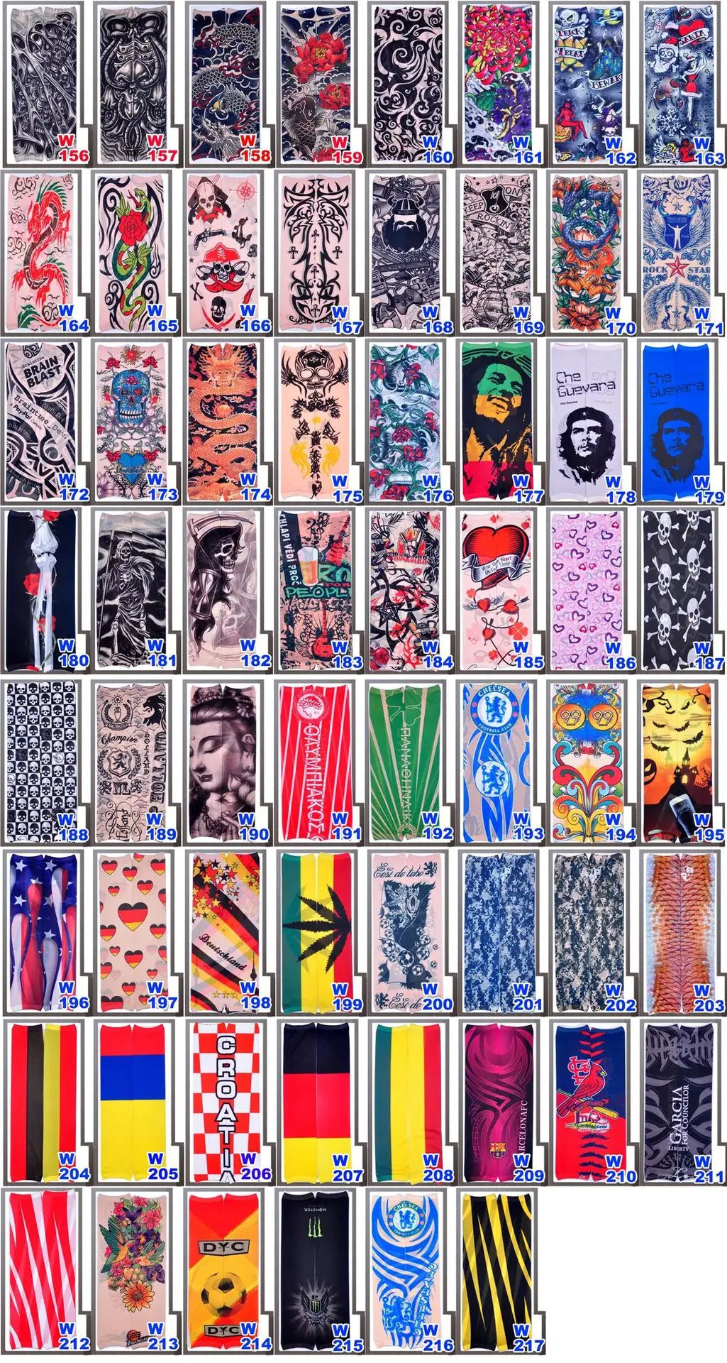 6 PCS Tattoo Sleeves Unisex Summer Cycling Sun Protection Arm Covers Beach Driving Fishing Breathable Nightclub Elastic Sleeves