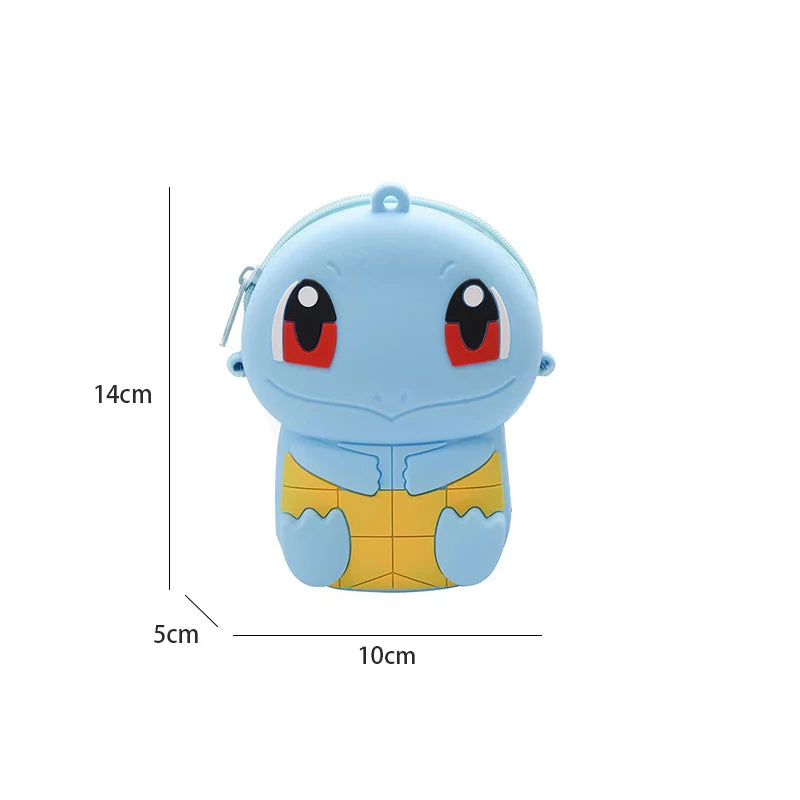 Pokemon Pikachu Lovely Fashion Bag Princess Small Storage Silicone Purse Messenger Cartoon Figures Model Toy Children's Gift Bag