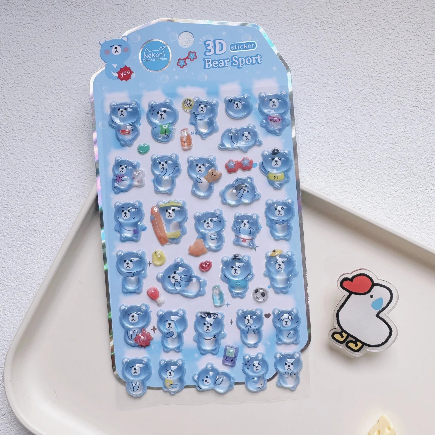 NEKONI Cute Animals Seal Bear Penguin 3D Stickers Scrapbooking DIY Journaling Stationery Diary Cute Stickers School Supply