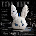Hot Gothic Bunny Plush Keychain RabbitBag Charm with Bandage Desian Kawaii Key Ring Pendant Car Bag Ornament  Gift To