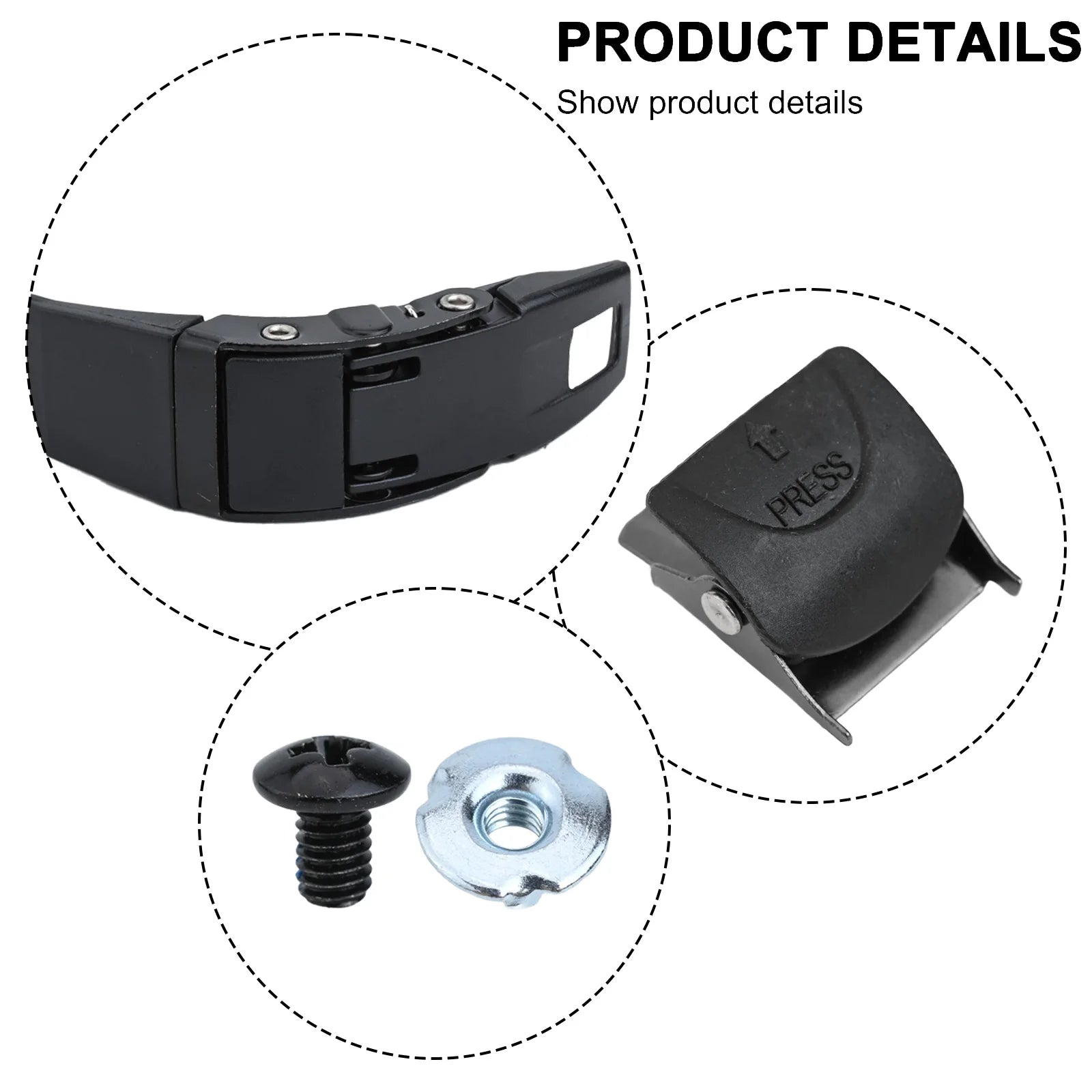 2 Sets Roller Skates Strap Fastening Straps Inline Skate Strap Buckle With Clamp Screws Nut Replacement