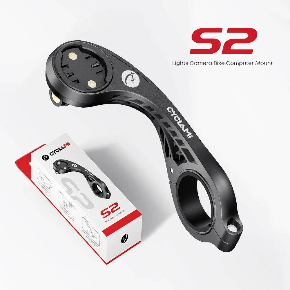 CYCLAMI S2 Bike Computer Mount Mountain Road Bicycle GPS Headlight Holder Bracket Support For GARMIN XOSS IGPSPORT Magene Coospo