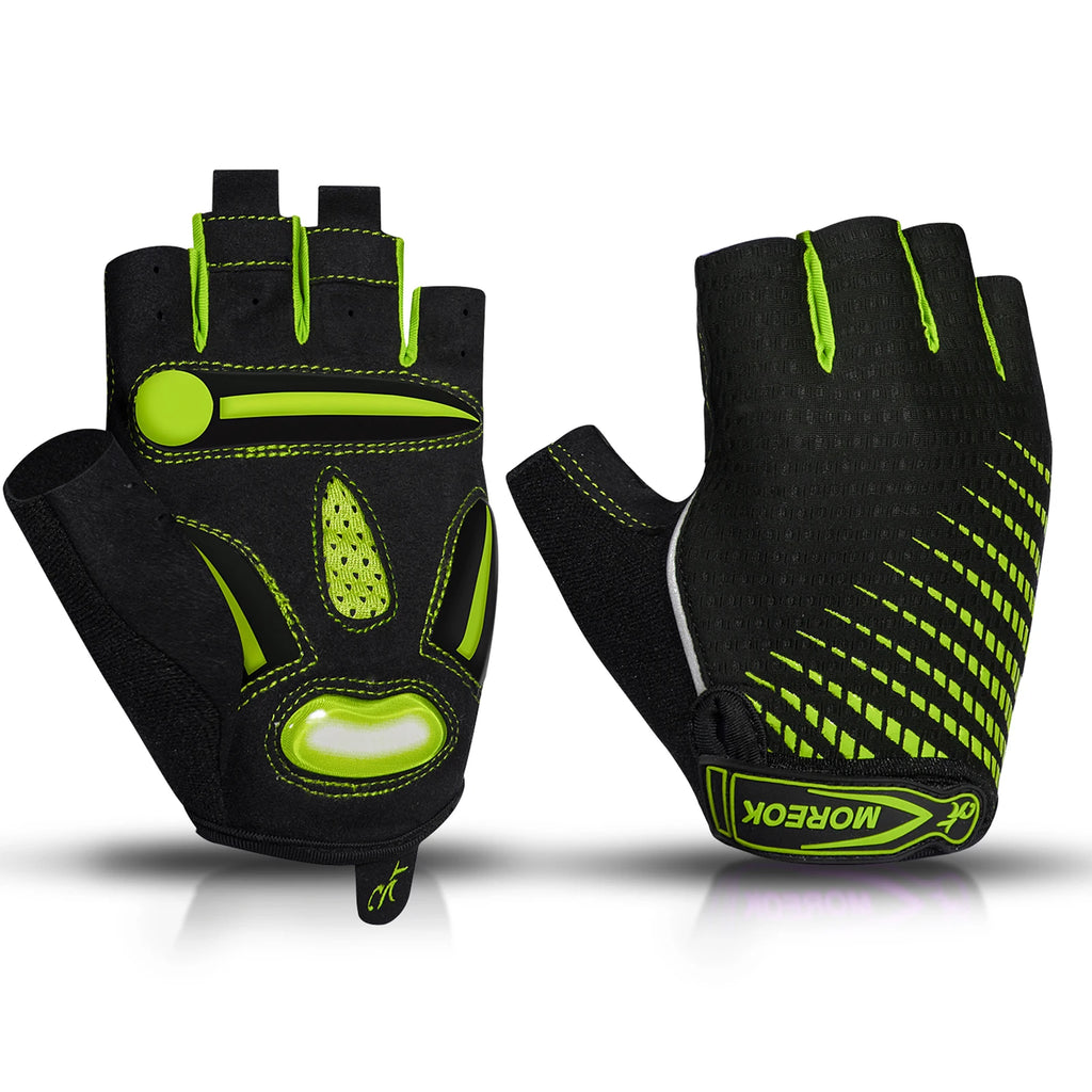 MOREOK Cycling Gloves,Breathable Bicycle Gloves,5MM Gel Pads Non-Slip Mountain Bike Gloves MTB Road Biking Gloves for Men Women