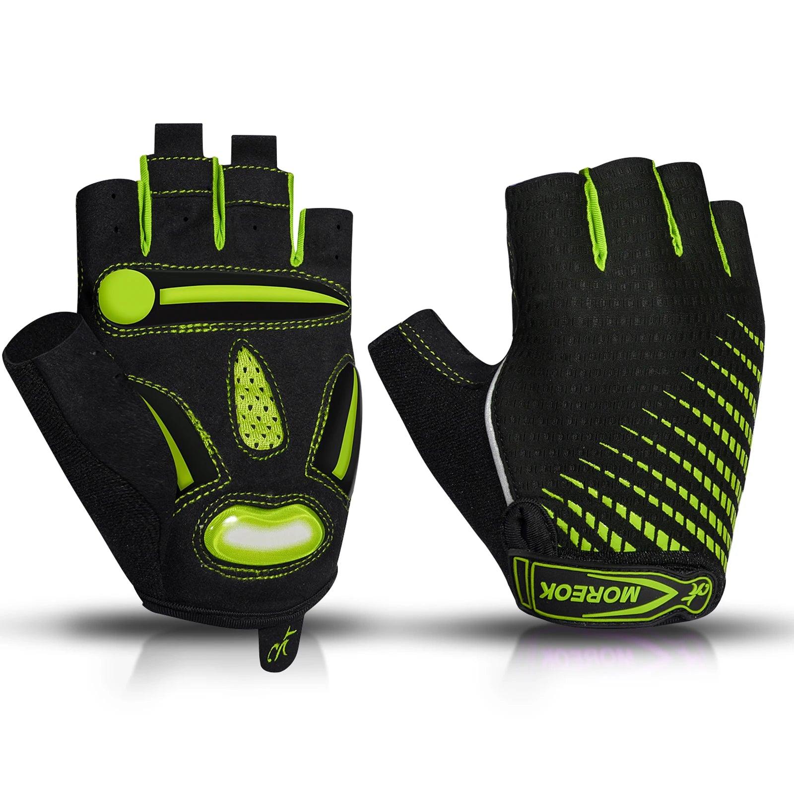 MOREOK Cycling Gloves,Breathable Bicycle Gloves,5MM Gel Pads Non-Slip Mountain Bike Gloves MTB Road Biking Gloves for Men Women