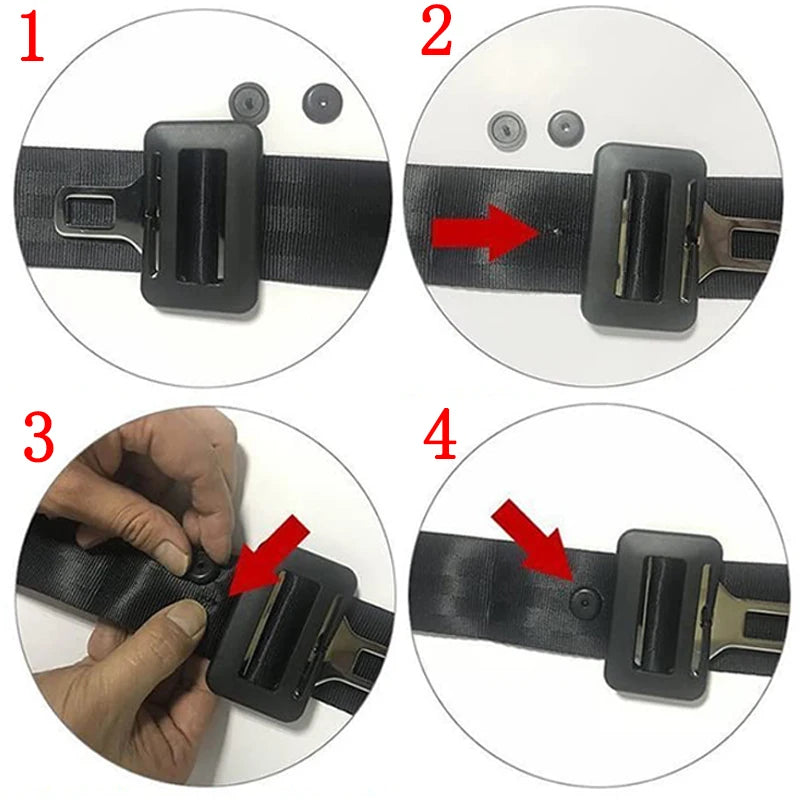 5/10pcs Car Safety Seat Belt Stopper Buckle Auto Seat Belt Spacing Limit Stop Plastic Anti-slip Seat Belt Stop Button