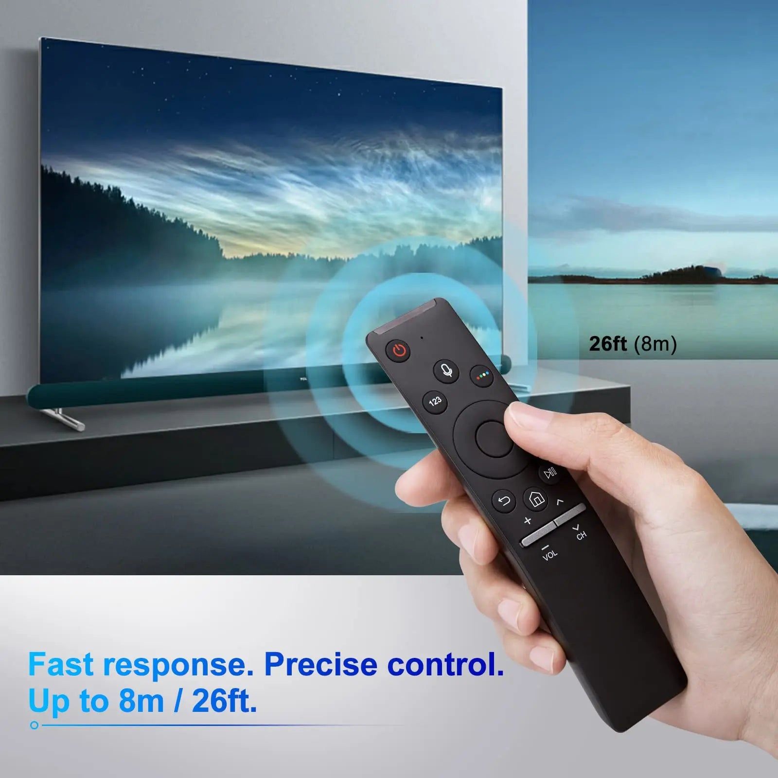 Replacement Remote Control for Samsung Smart TV BN59-1266A Universal Voice Remote Control for All Samsung Voice Function TVs