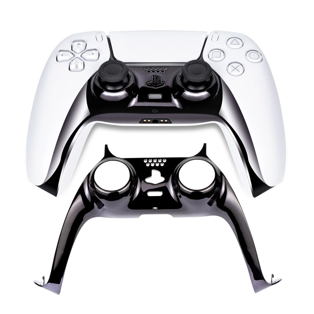 Chrome Black Glossy Chrome DIY Replacement Controller Shell for PS5 Custom Plates Cover Compatible Upgrade For PS5 Slim