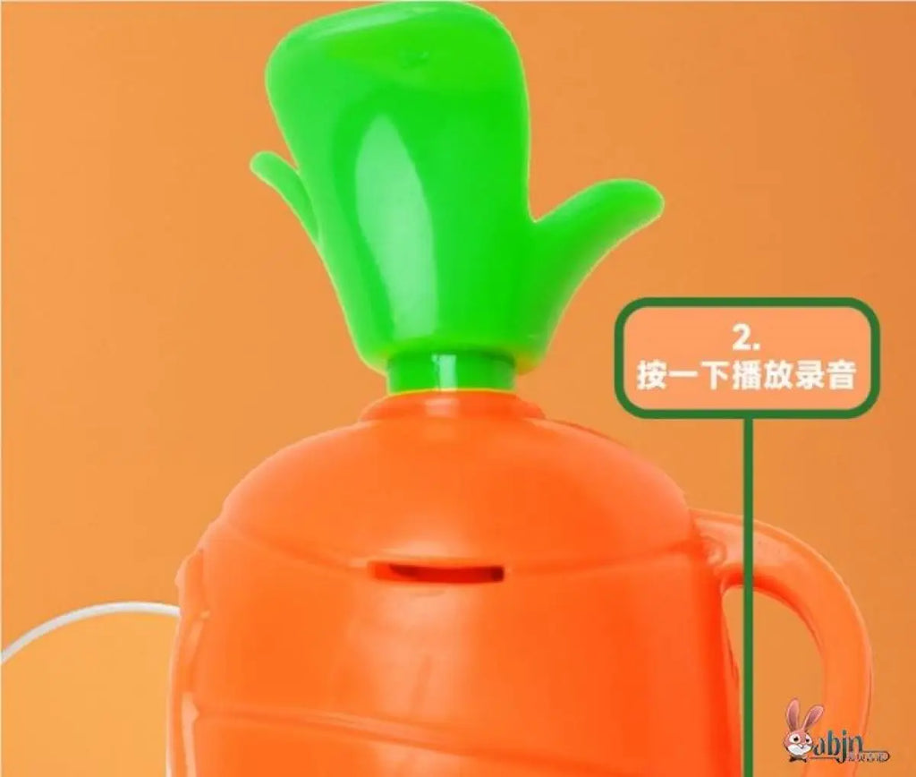 New Hot Sale Cute Carrot Voice Recorder Toy Ballpoint Pen 2 in 1 Multifunctional Writing Tool
