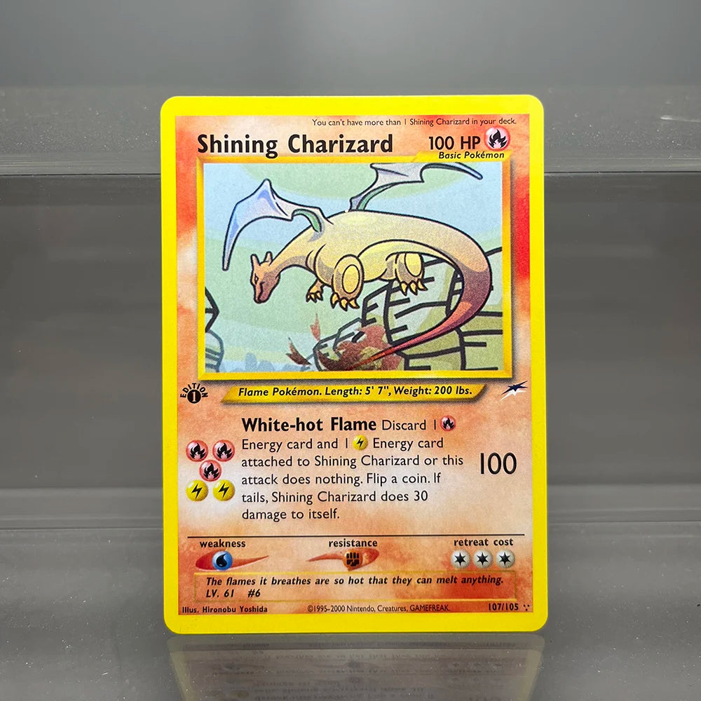 Charizard PTCG Single Collection Card 1st Edition 1996 Vmax Ex Rare Rainbow Card PKM Proxy Cards Toys Gifts