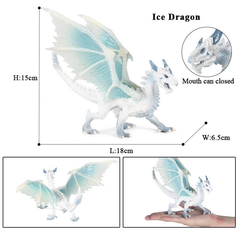 Oenux Original Savage Dinosaurs Myth Dragon Animals Model Fire Bull Octopus Monster Crab Action Figures Kids Collection Toy Gift