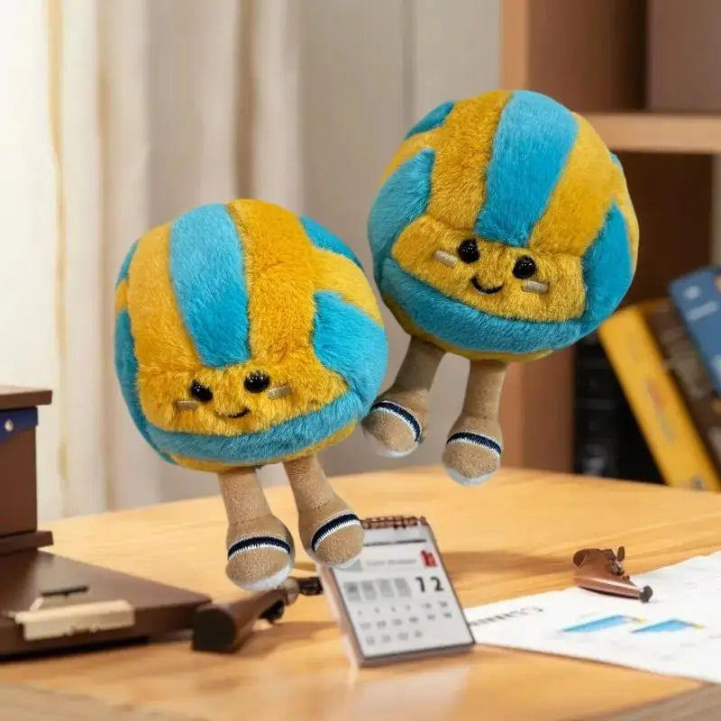 Soft Plush Cartoon Volleyball Toy, Fun Sports-Themed Keychain and Bag Decor