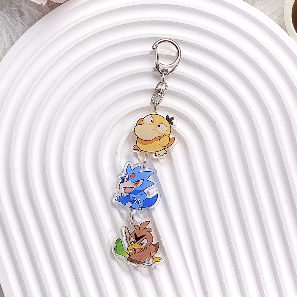Pokémon Characters Pikachu Bulbasaur Jigglypuff Acrylic Keychain Bag Charms Accessories Backpack Pendant Key Holder Friend Gifts