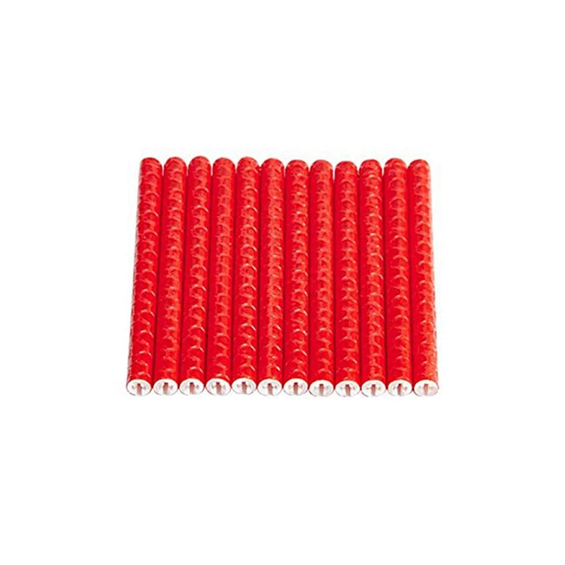 12PCS/Bag Bicycle Wheel Spokes Reflective Sticker Tube Strip Warning Light DIY 7.5cm MTB Cycling Reflector Reflective Safety Kit