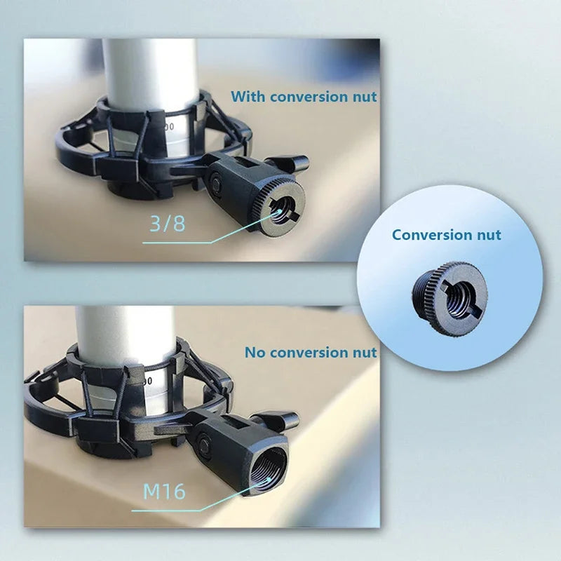 Universal Professional Condenser Microphone Shock Mount Holder Studio Recording Bracket For Black Large Mic Clip