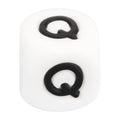 Lofca 100Pcs 12MM Silicone Letter Beads Silicone Beads Loose Beads Food Grade DIY Bracelet Necklace Pacifier Chain Accessories