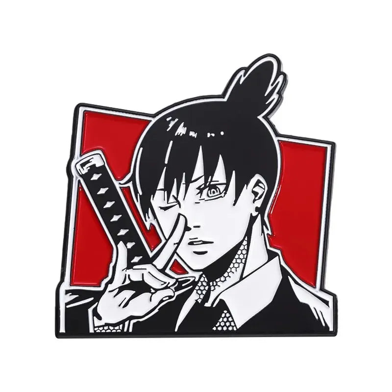 Chainsaw Man Metal Badge Japanese Anime Power Enamel Pin Brooch Cute Girl Cartoon Lapel Pins Emblem Fashion Jewelry Accessories