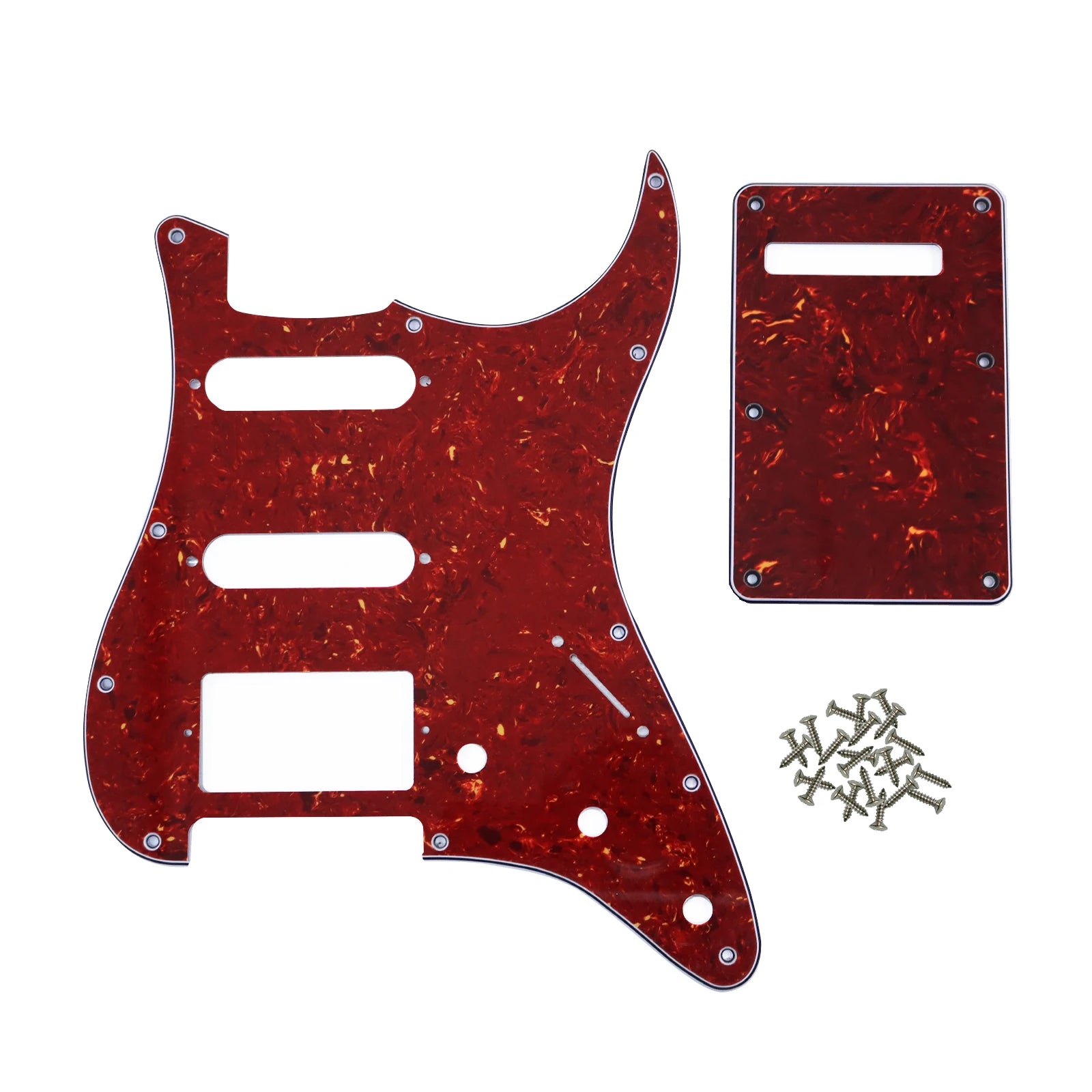 PHRILAM SSH 11 hole ST electric guitar guard, 3-Layer  St  Pickguard with Aluminum Foil Shield Fits American/Mexican ST