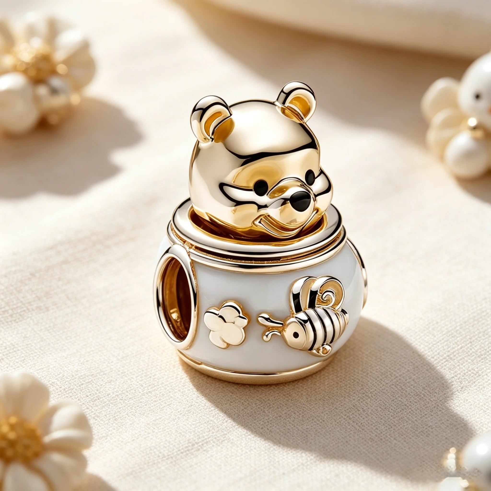 Hot Disney Winnie the Pooh Piglet Tigger Charm Pendant Original Bracelet Necklace Beads For Diy Jewelry Women Gift