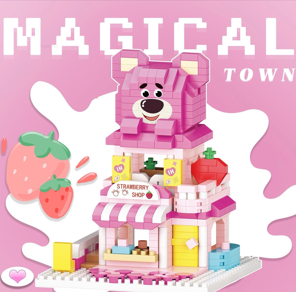 Cartoon Anime Hello Kitty Blocks Kuromi My Melody Cinnamoroll Mouse Building Blocks Doll Toy Kids Birthday Gift