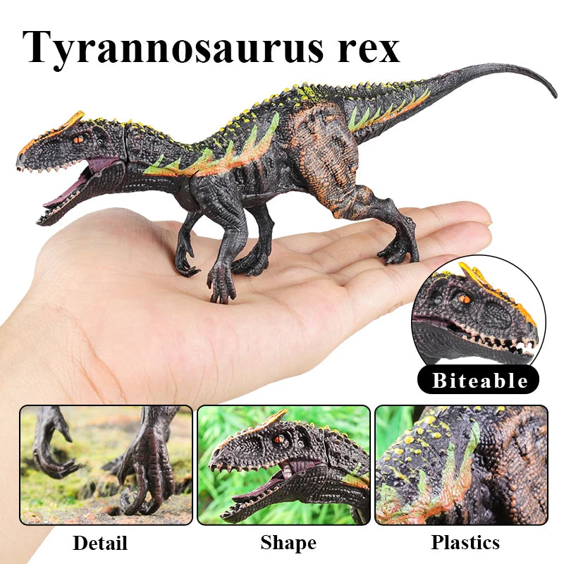 Oenux Jurassic Dinosaur World Eoraptor Dilophosauridae Mosasaurus Velociraptor T-Rex Animasl Model Action Figures Kid Toy Gift