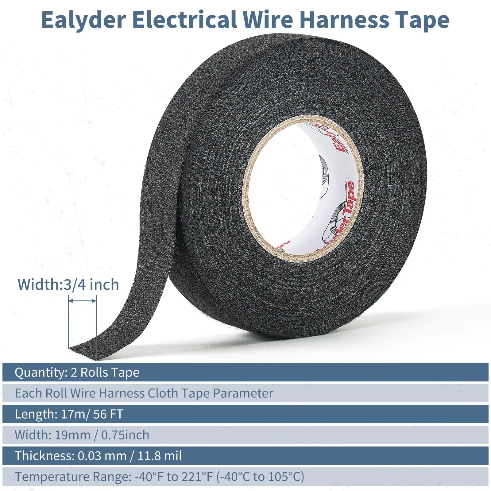 Electrical Tape Heat Resistant Harness Tape Insulation Automotive Fabric Cloth Tape Waterproof Noise Resistance Adhesives Tapes