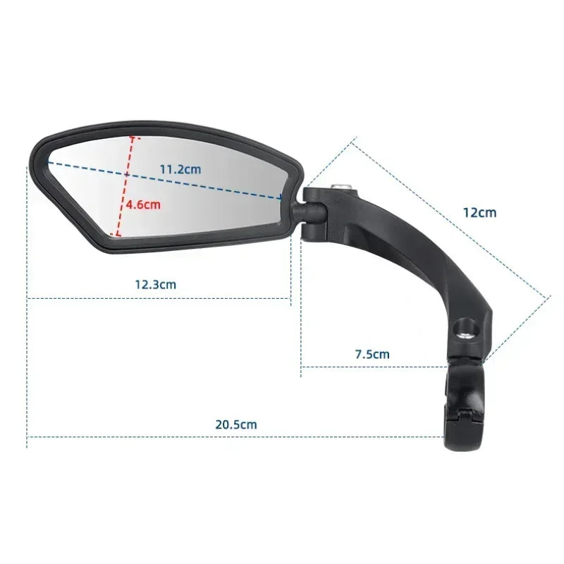 Bicycle Rearview Mirror Wide Range Adjustable Angle Reflector Scooter Bicycle Rearview Mirror Bicycle Handlebar Mirror