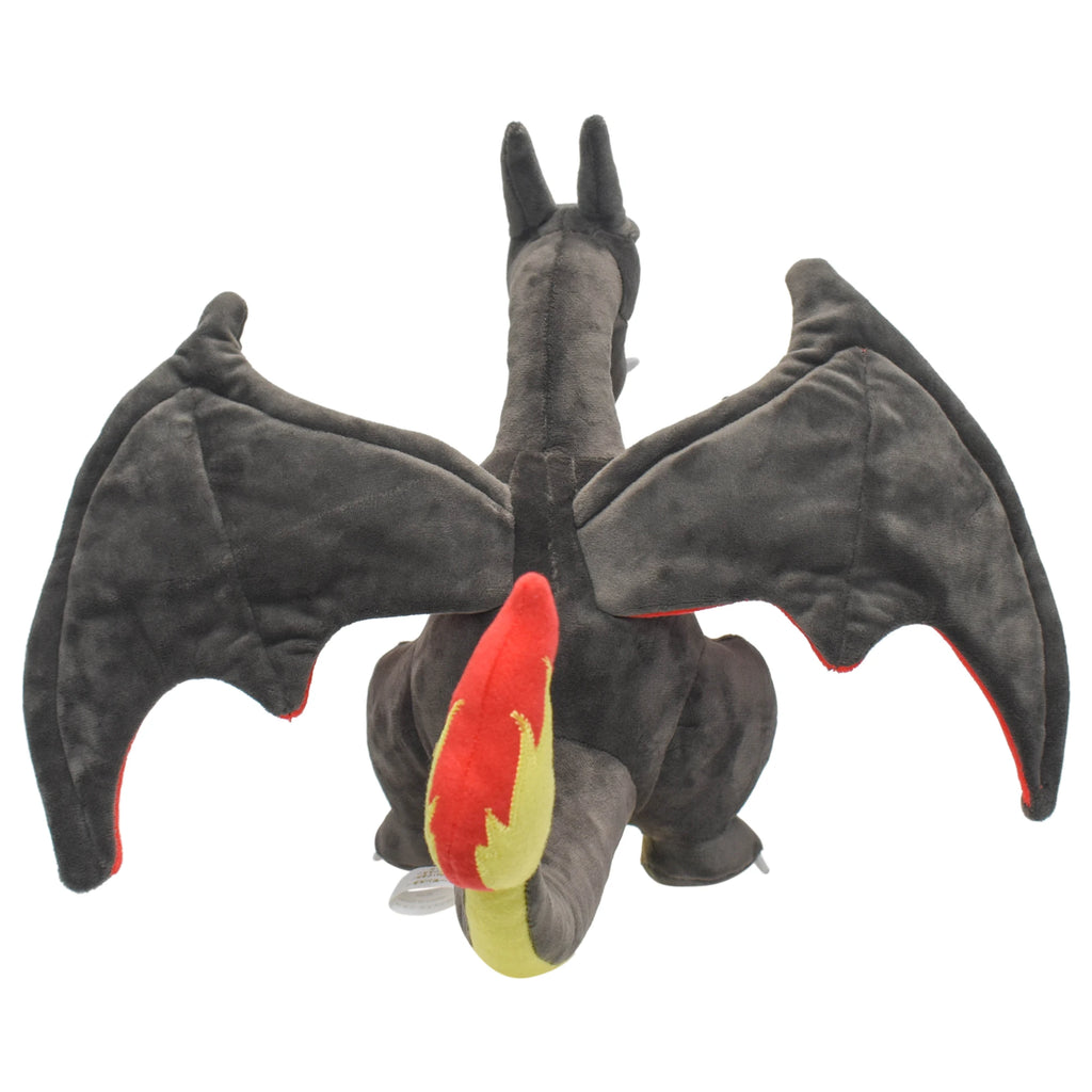 Shiny Charizard Plush Toy Stuffed Doll Collectible Cartoons for Boys Girls Gift Gray Collectible Soft Plushies Cute Cartoon 25CM