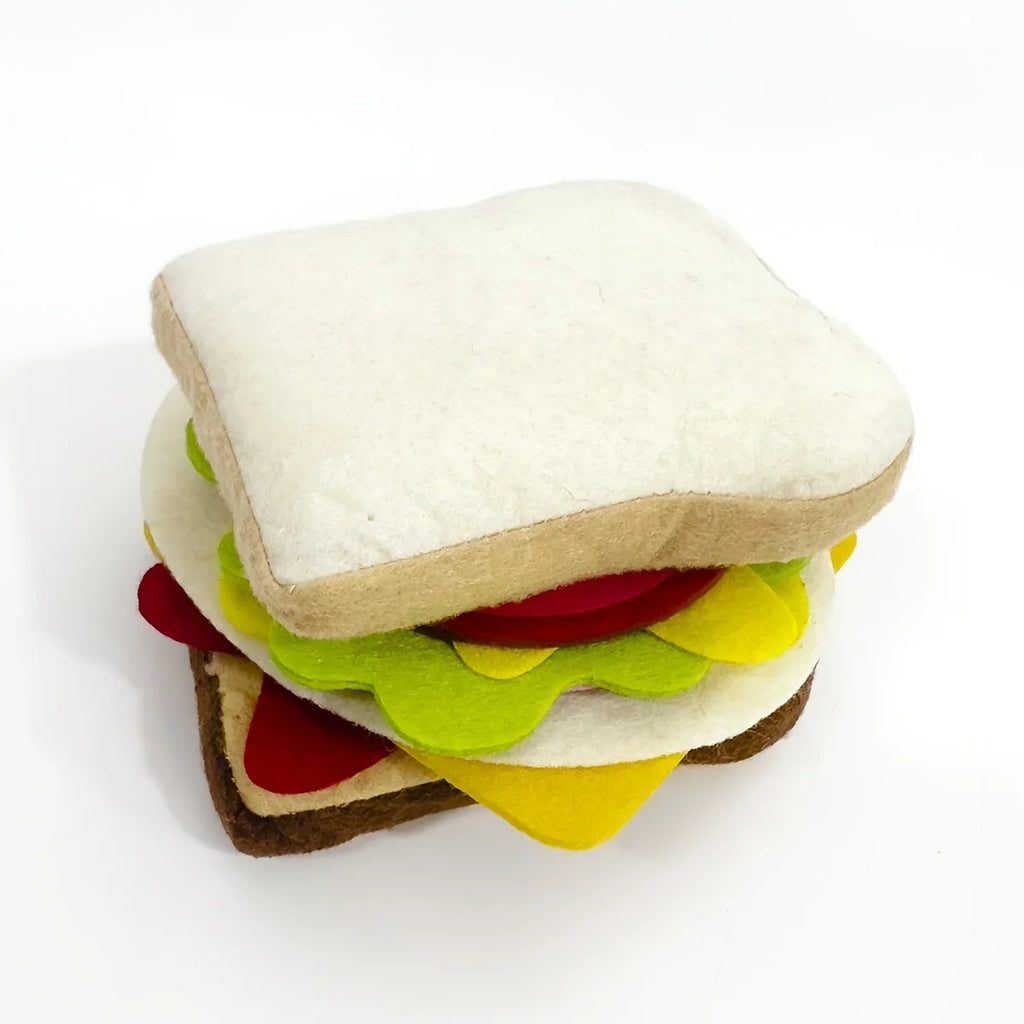 28PCS Felt Food Burger Sandwich Food Set Children Pretend to Play Food Sandwich Toys Children's Kitchen Role Playing Gifts