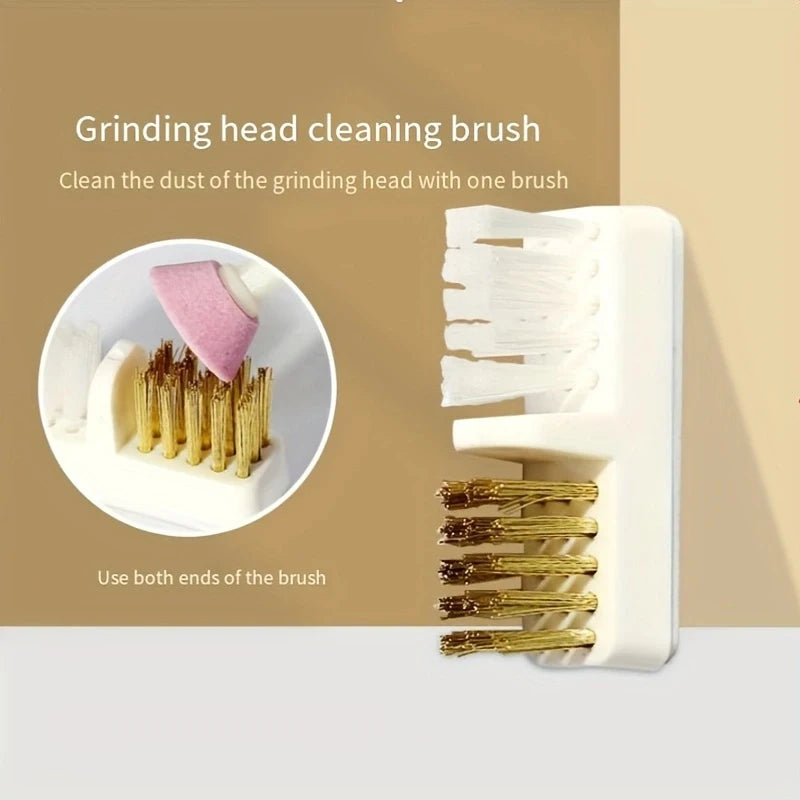 Copper Wire Nail Drill Bit Polishing Head Cleaning Brush Remove Dust Soft Hair Tools