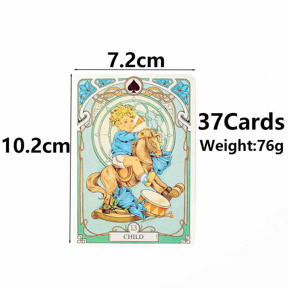 37Pcs Cards Romatic Lenormand Tarot Deck Full English Version Oracles Deck For Girl Board Games 10.2*7.2Cm