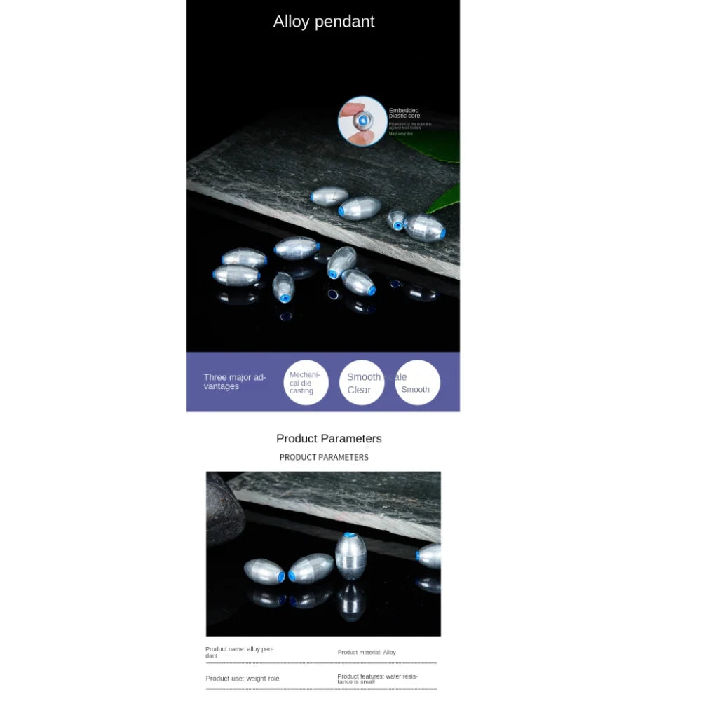 20pcs Fishing Alloy carbon steel material Sinkers Big Hollow Lure Weights Fishing Tackle3g/4g/5g/6g/7g/8g/9g/10g