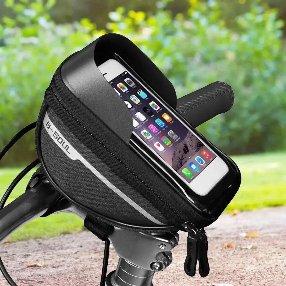 Mountain Bicycle Bag Touch Screen Cycling Handlebar Phone Holder Bag Bike Bags Bicycle Phone Storage Bags Cycling Accessories