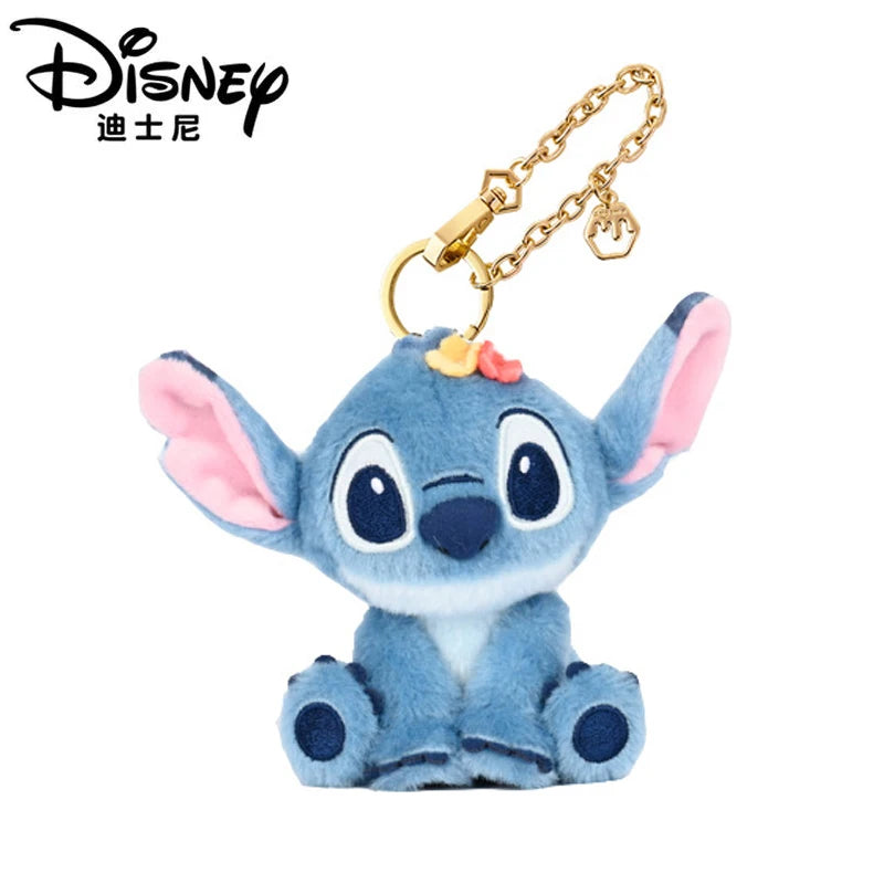 Genuine Disney Stitch Lotso Plush Toys Keychain Pendant Accessories Cute Cartoon Stuffed Doll Key Ring Toys Key Chain Gift