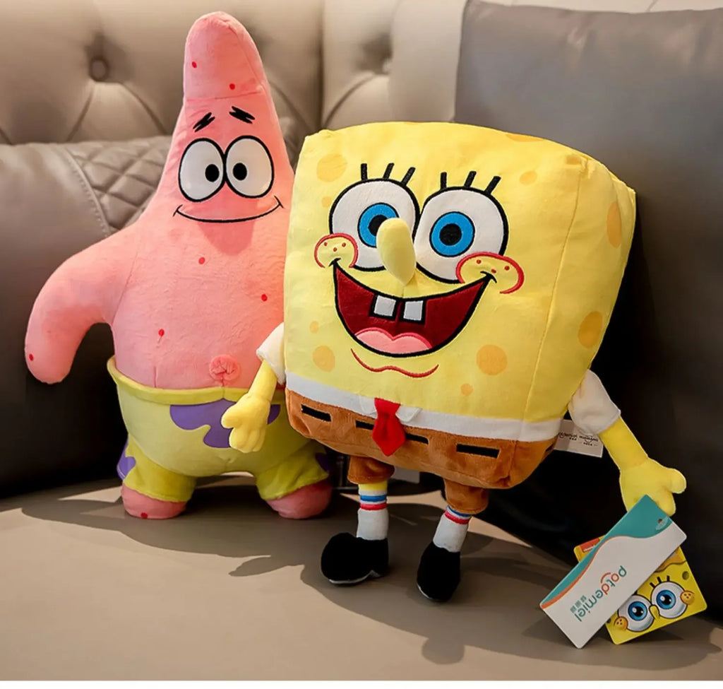 Anime Plushie Doll Spongebob Peluches Doll Squarepants Patrick Star Squidward Eugene Krabs Gary Kawaii Cartoon Stuffed Plush Toy