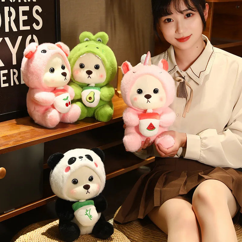 25/35cm Anime Cosplay Joint Bear Plush Toy Cute Stuffed Animals Bunny Duck Shark Pig Plushies Doll Kawaii Soft Toys For Girls
