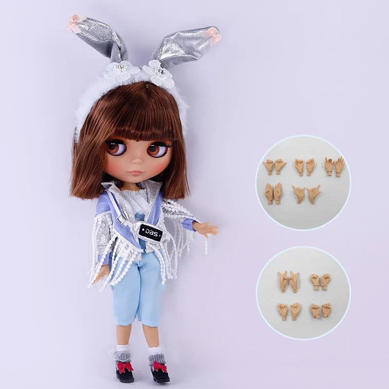 ICY DBS Blyth Doll Tan Skin Matte Face With Eyebrows Special Price 1/6 BJD JOINT body Neo Christmas Gift Anime