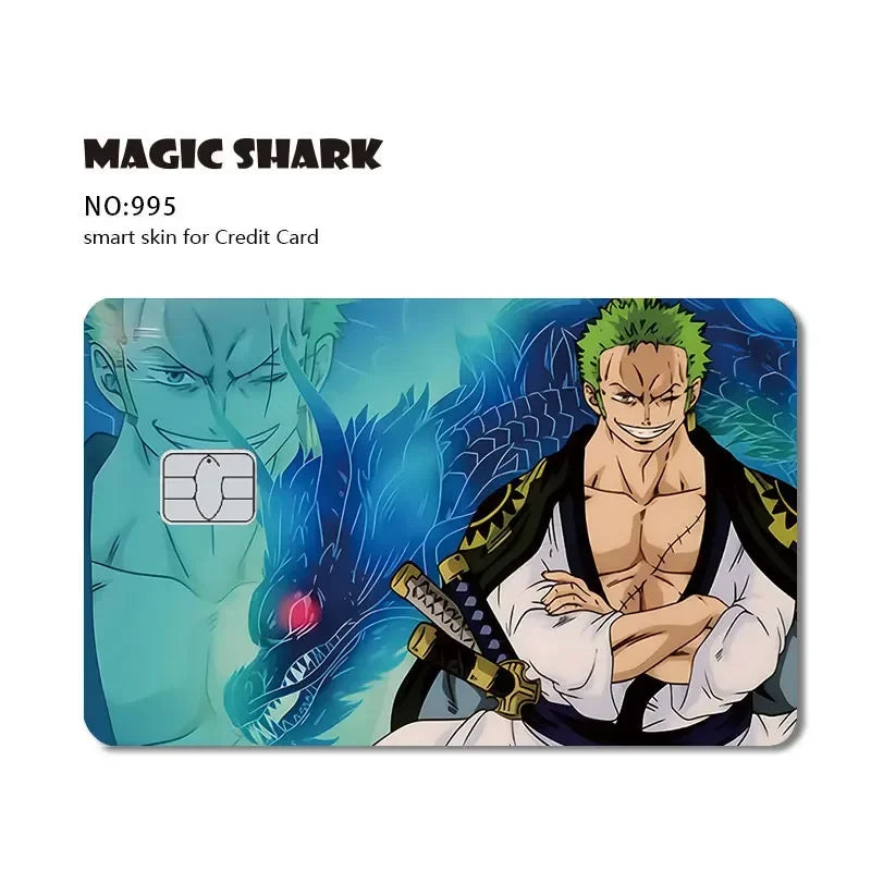 Magic Shark Wanted Anime 3M PVC Matte No Fade Skin Cover Sticker for Metro Debit Credit Card