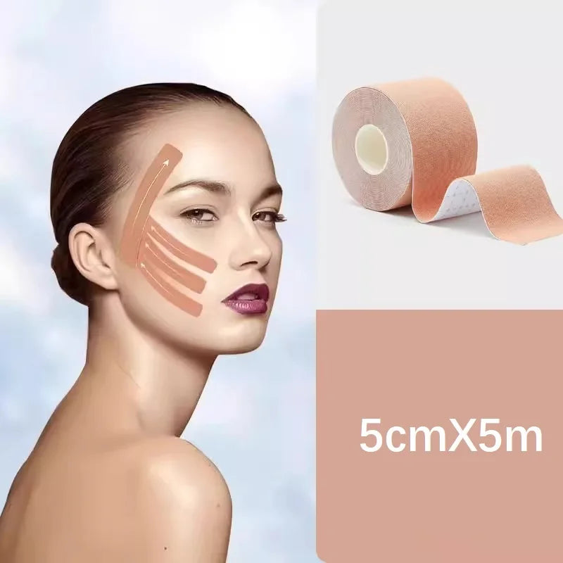 5/2CM X 5M Kinesiology Tape For Face V Line Neck Eyes Lifting Wrinkle Remover Sticker Tape Facial Skin Care Tool Elastic Bandage
