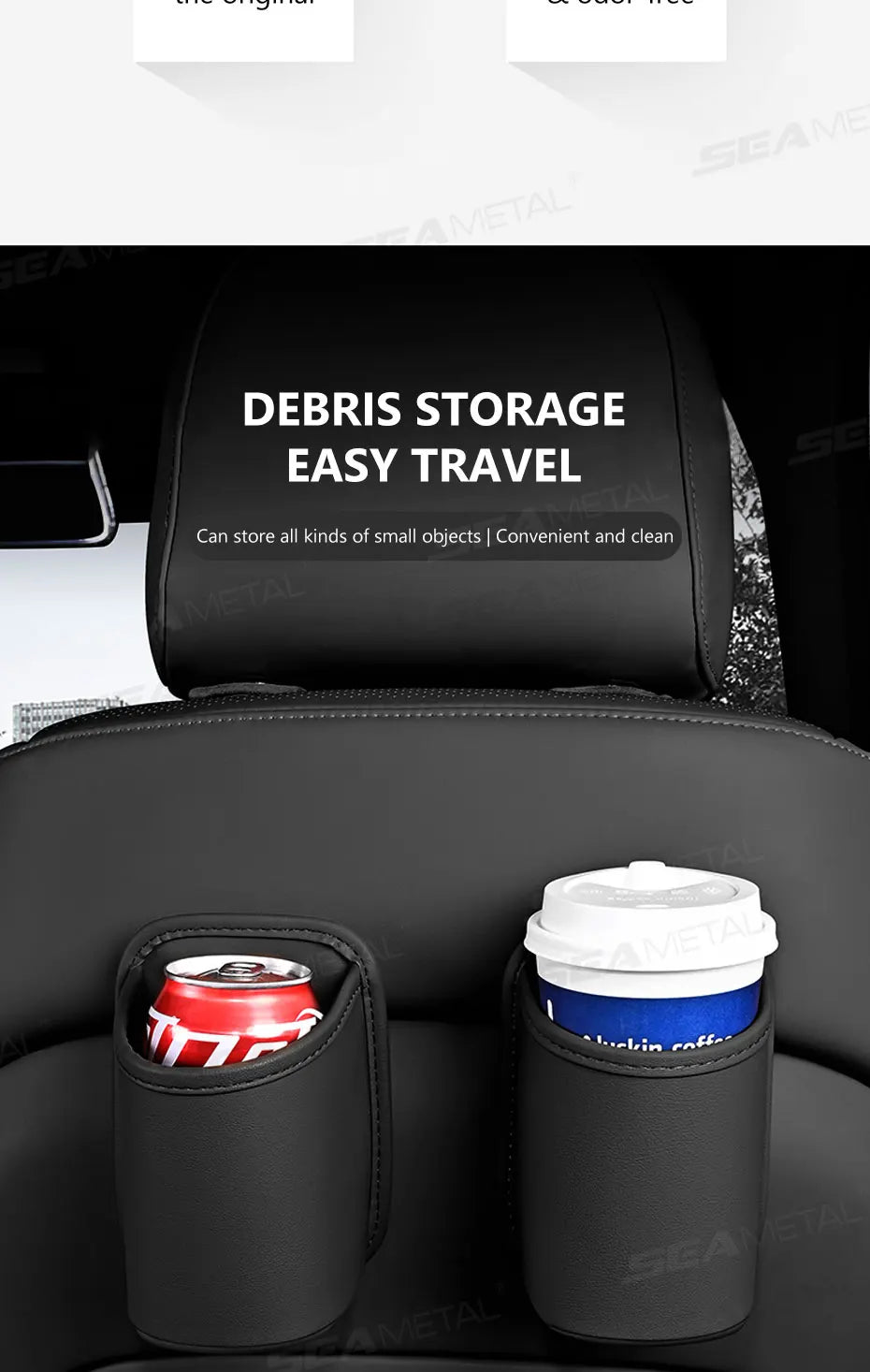 SEAMETAL Universal Car Door Cup Holder Box Back Clip Design Drink Rack Storage Bin Car Seat Back Water Cup Box Organizer Pocket