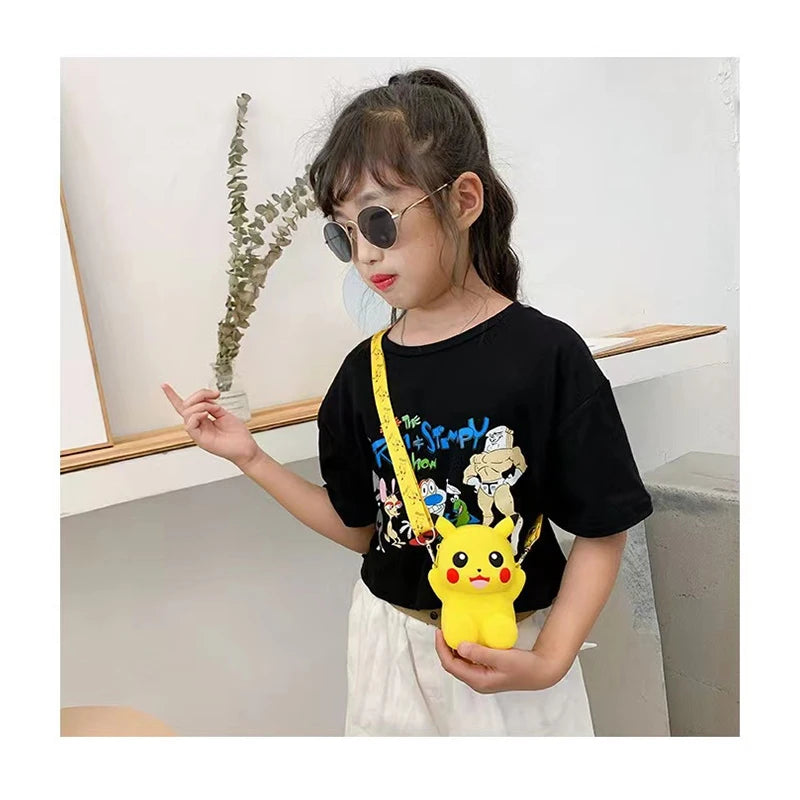 Pokemon Pikachu Lovely Fashion Bag Princess Small Storage Silicone Purse Messenger Cartoon Figures Model Toy Children's Gift Bag