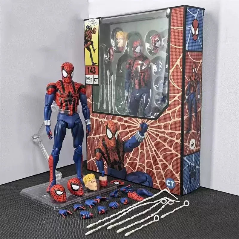 Ct Toys Mafex 001Spiderman Peter Parker Andrew Garfield The Amazing Spider-Man Shf Anime Action Figure Figurine Toys Customized