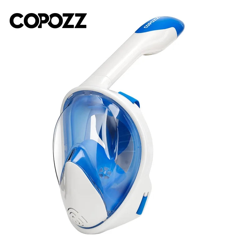 COPOZZ Professional Snorkeling Diving Mask Underwater Scuba Full Face Snorkel Mask Anti Fog Goggles for Adult Swimming Equipment