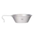 Tiartisan 260ml Titanium Camping Sierra Bowl With Fixed Handle Outdoor Picnic Ultralight Portable Salad Meal Bowl Food Container