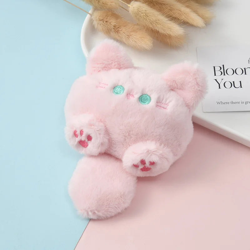 New Squeaky Kitten Plush Doll Bag Hanging Cute Cartoon Diy Cat Brooch Gold Key Chain Four Optional Birthday Gifts For Children