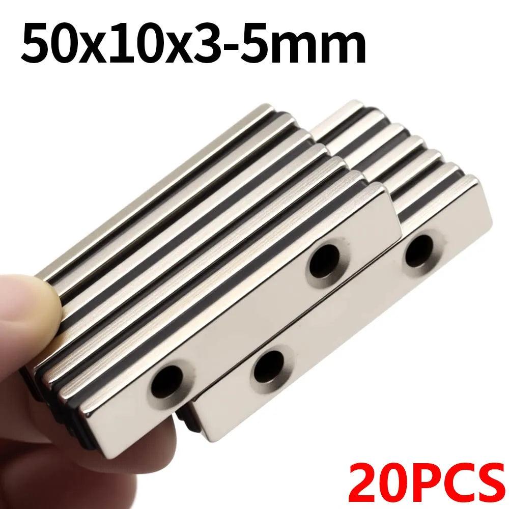 Super Strong Neodymium Magnet  N35 NdfeB Permanent Magnetic imanes Block with holes Powerful Magnets Refrigerator Magnet