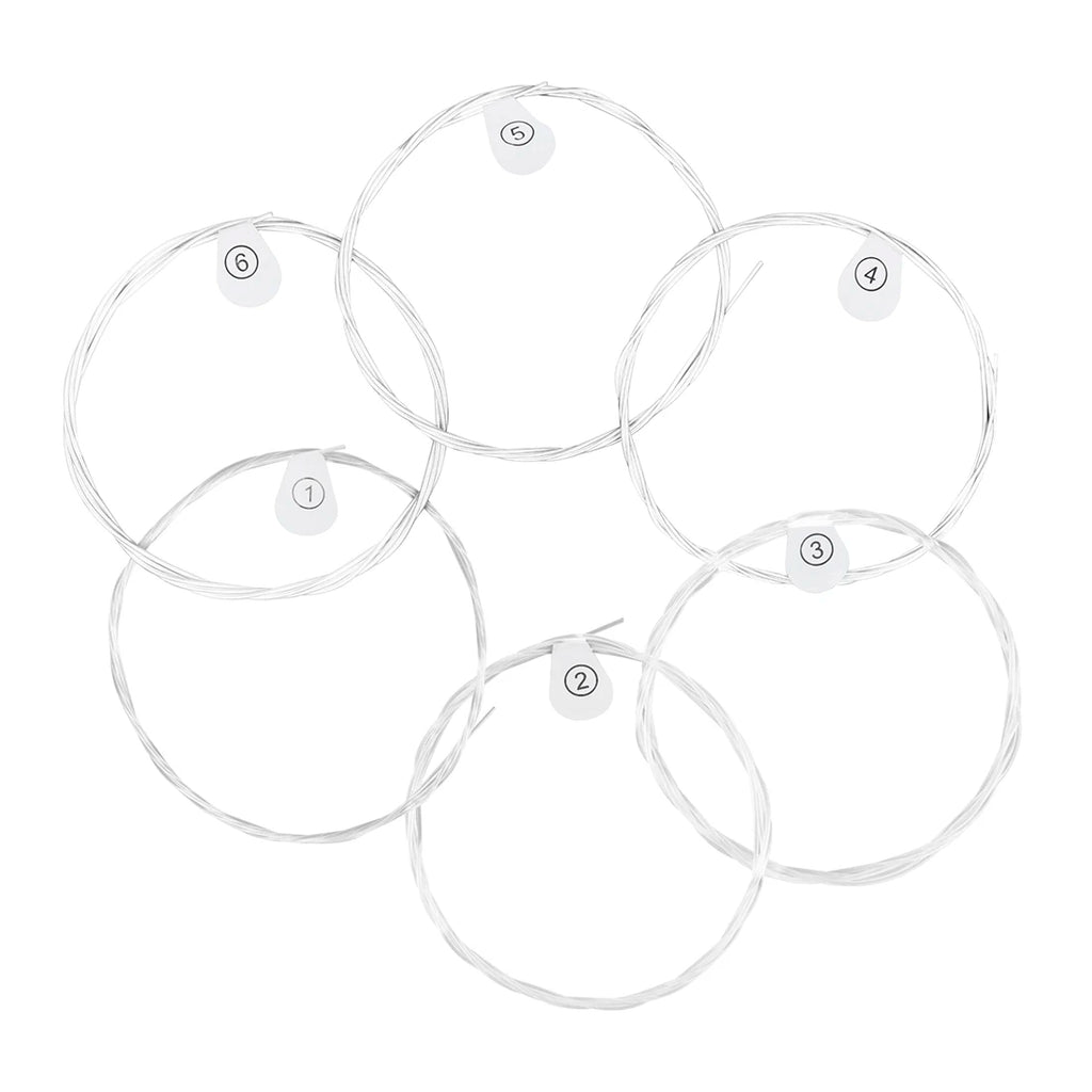 6 Pcs Strings Classical Guitar Strings Black Clear Nylon Guitarra Strings Sliver Plated Copper Wound String Guitar Accessories