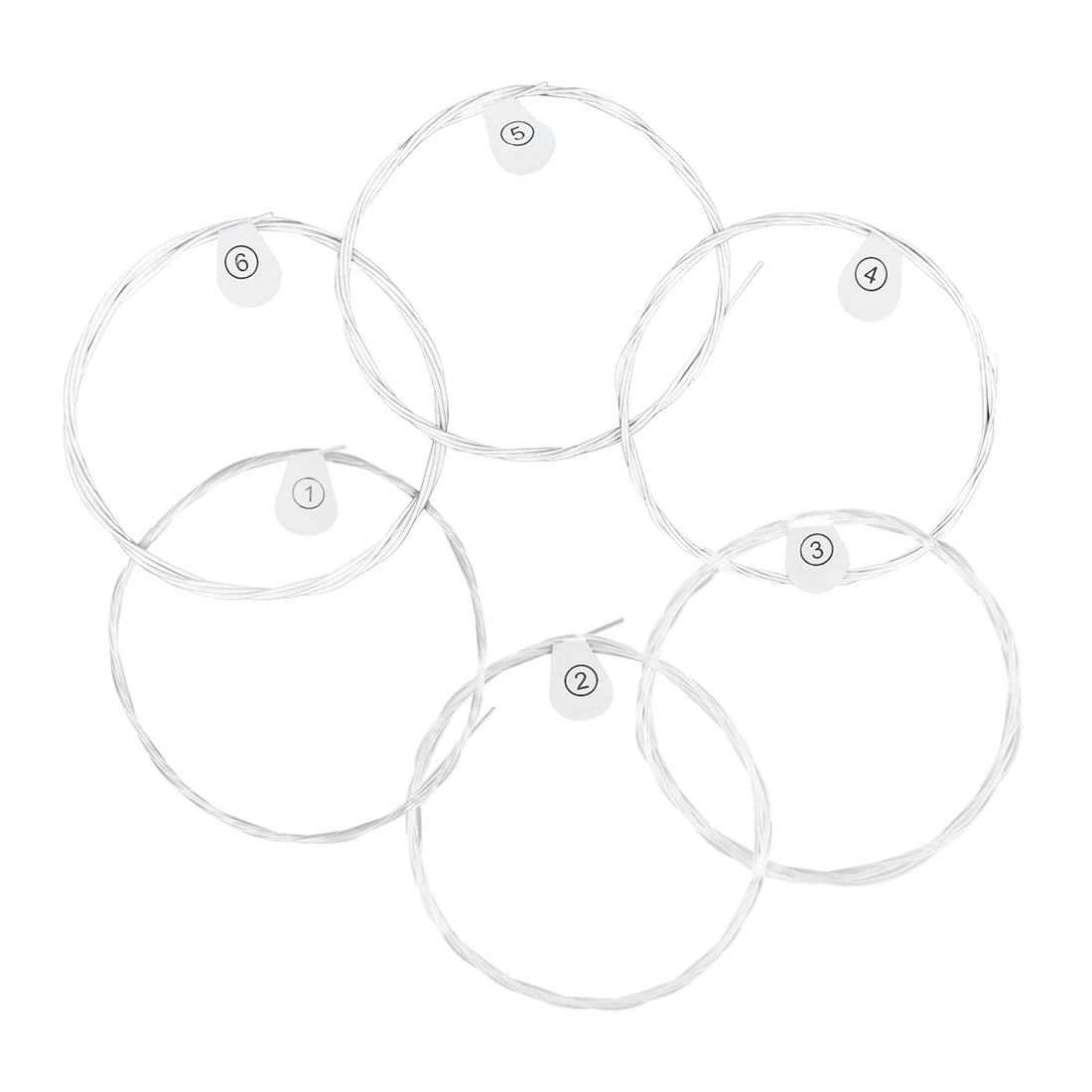 6 Pcs Strings Classical Guitar Strings Black Clear Nylon Guitarra Strings Sliver Plated Copper Wound String Guitar Accessories