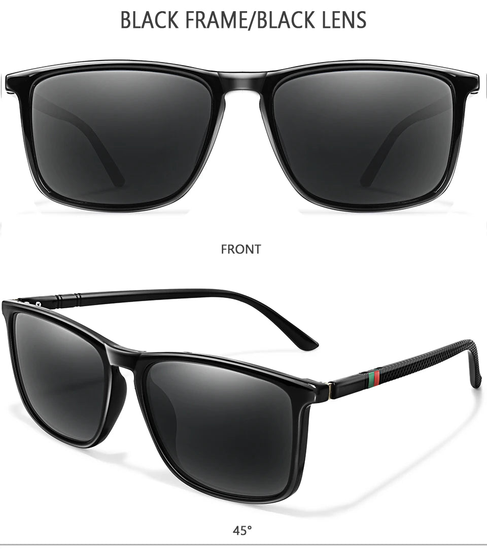 Men Women Fashion Cycling Sun Glasses  Travel Driving Fishing Male Eyewear UV400 Luxury Square Vintage Polarized Sunglasses